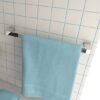 Unyqoos® Elegant verchroomd handdoekenrek van 35 cm met glas en messingelementen