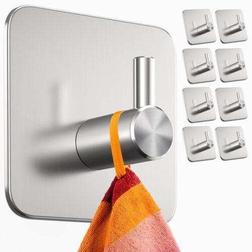 550x550-26740.jpg Unyqoos® Zelfklevende roestvrijstalen haken set voor badkamer en keuken zonder boren