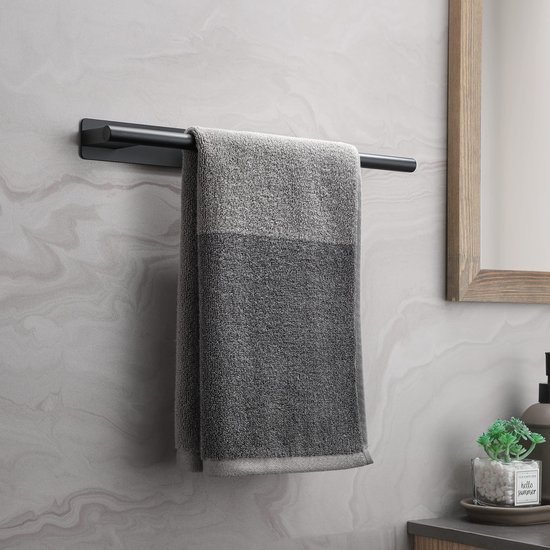 550x550-26747.jpg Unyqoos® Stijlvolle zwarte zelfklevende handdoekhouder voor badkamer en keuken