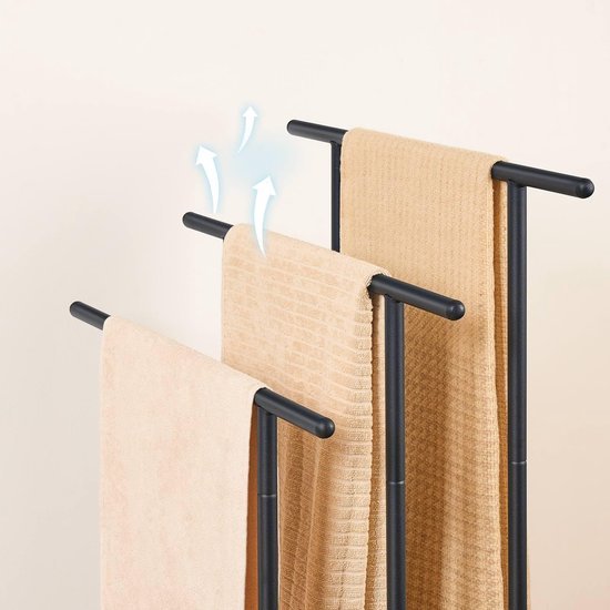 550x550-26756.jpg Unyqoos® Ruimtebesparend Staand Handdoekenrek met 3 Stangen en 2 Open Planken voor Badhanddoeken