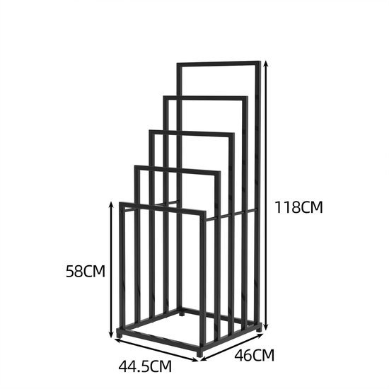 550x550-26818.jpg Unyqoos® Vrijstaande handdoekhouder met vijf niveaus voor badkamergebruik en meer