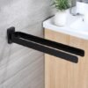 Unyqoos® Dubbele roestvrijstalen handdoekhouder voor badkamer en keuken van 40 cm