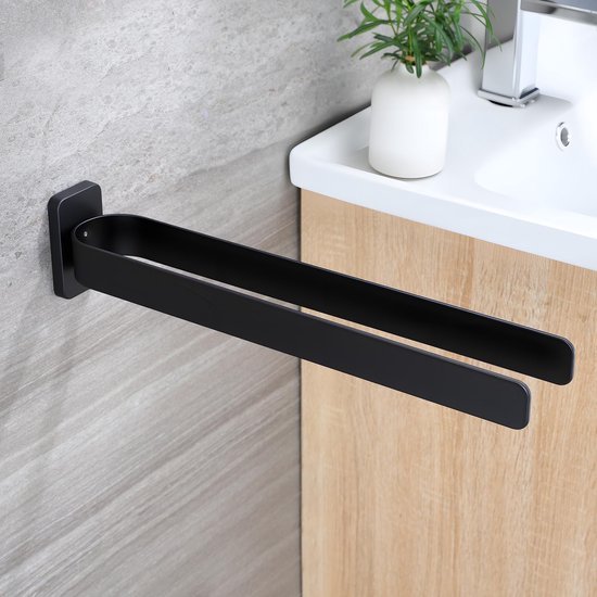 Unyqoos® Dubbele roestvrijstalen handdoekhouder voor badkamer en keuken van 40 cm