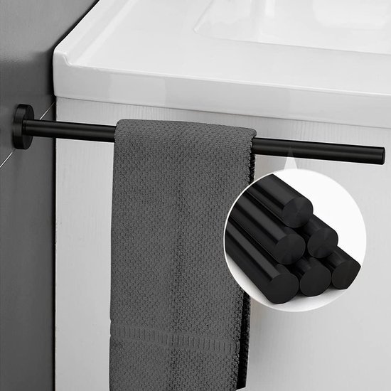 550x550-26847.jpg Unyqoos® Moderne Roestvrijstalen Handdoekhouder voor Badkamer en Keuken - 40 cm, Matzwart