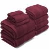 Unyqoos® Luxe 10-delige katoenen handdoekenset voor badkamer en gastenverblijf