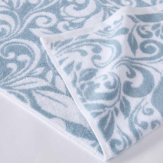 550x550-26960.jpg Unyqoos® Zachte en luxe jacquard handdoekenset van 100% gekamd katoen voor badkamer