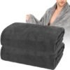 550x550-27040.jpg Unyqoos® Set van Twee Extra Grote Grijze Katoenen Badhanddoeken voor Sauna en Strand