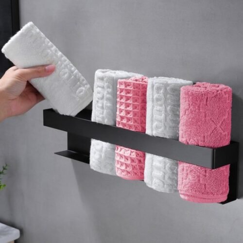 Unyqoos® Roestvrijstalen zelfklevende handdoekhouder voor badkamer en keuken