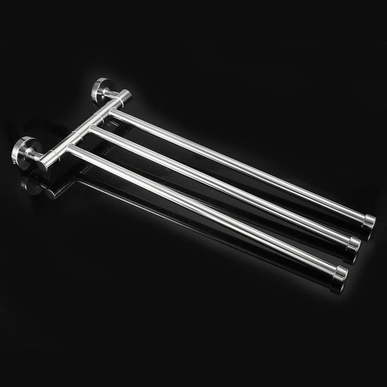 550x550-27121.jpg Unyqoos® Wandgemonteerde handdoekhouder met drie draaibare armen voor badkamer en keuken