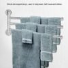 550x550-27125.jpg Unyqoos® Wandgemonteerde handdoekhouder met drie draaibare armen voor badkamer en keuken
