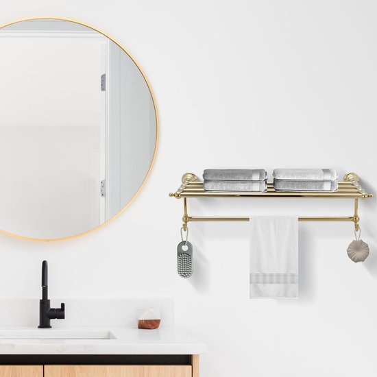550x550-27156.jpg Unyqoos® Stijlvolle gouden handdoekhouder van roestvrij staal met haken voor badkamer