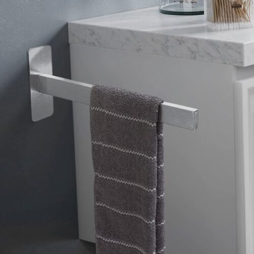 550x550-27161.jpg Unyqoos® Zilveren zelfklevende handdoekhouder van roestvrij staal voor badkamer en keuken