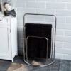 Unyqoos® Vrijstaande handdoekhouder met drie niveaus in chroom voor badkamer