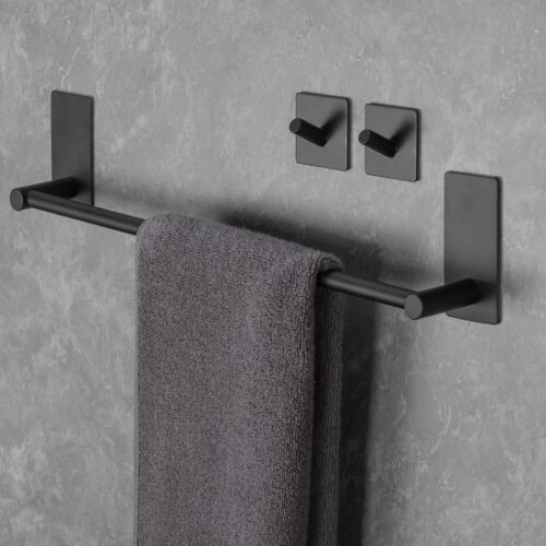 550x550-27226.jpg Unyqoos® Zelfklevende roestvrijstalen handdoekhouder met haken voor badkamer en keuken