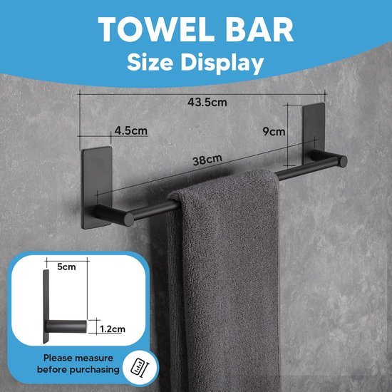 550x550-27228.jpg Unyqoos® Zelfklevende roestvrijstalen handdoekhouder met haken voor badkamer en keuken
