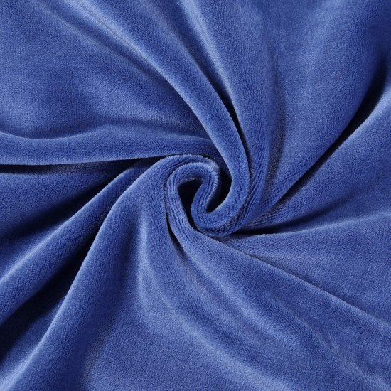 Unyqoos ® Luxueuze Fluwelen Stoelhoezen met Stretch Voor Eetkamerstoelen - Wasbaar en Herbruikbaar, Set Van 2, Marineblauw