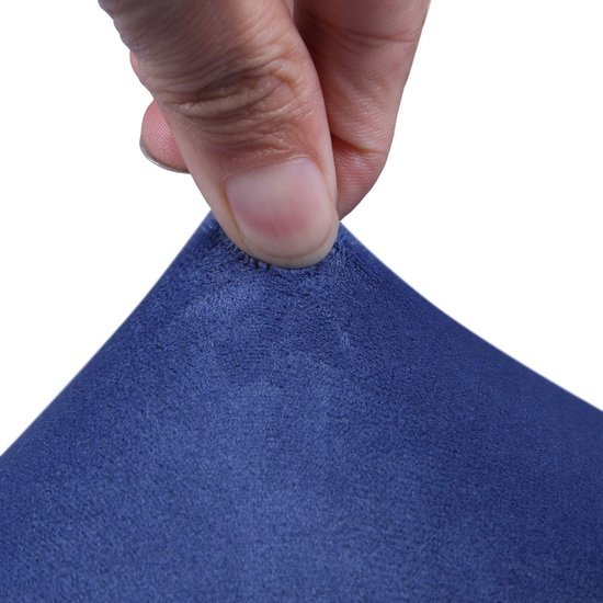 Unyqoos ® Luxueuze Fluwelen Stoelhoezen met Stretch Voor Eetkamerstoelen - Wasbaar en Herbruikbaar, Set Van 2, Marineblauw