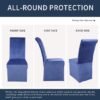 Unyqoos ® Luxueuze Fluwelen Stoelhoezen met Stretch Voor Eetkamerstoelen - Wasbaar en Herbruikbaar, Set Van 2, Marineblauw