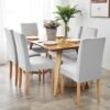 Unyqoos ® Set van 4 Luxe Fluwelen Stretch Stoelhoezen voor Diverse Gelegenheden, Eetkamerstoelen en Meer