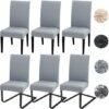 Unyqoos® Stretchbare en Wasbare Stoelhoezen Set van 6 voor Diverse Gebruiken in Huis en Horeca
