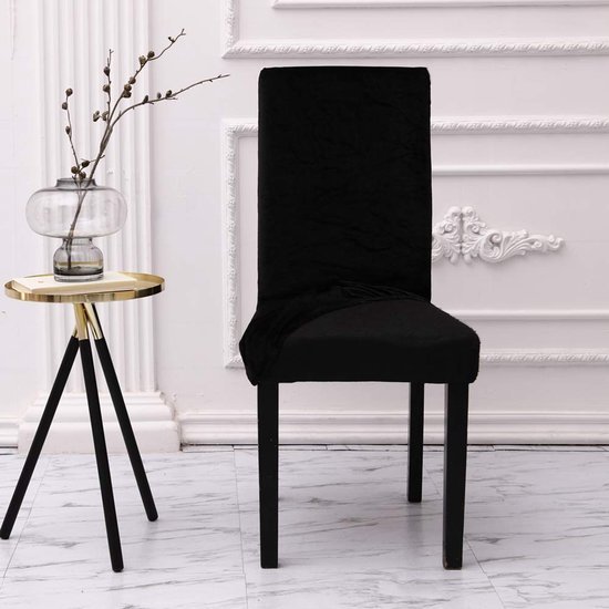 Unyqoos ® Set van 4 Luxe Fluwelen Stoelhoezen voor Diverse Gelegenheden en Stoeltypes