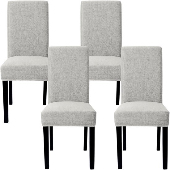 Unyqoos ® Elegant Stretchbare Stoelhoezen Set van 4 voor Diverse Interieurs, Wasbaar en Afneembaar