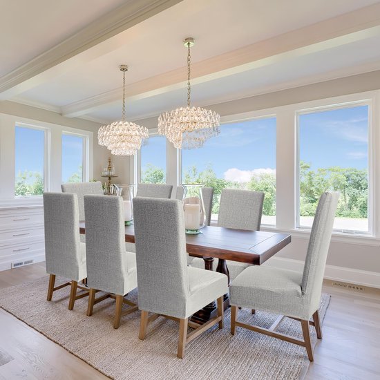 Unyqoos ® Elegant Stretchbare Stoelhoezen Set van 4 voor Diverse Interieurs, Wasbaar en Afneembaar