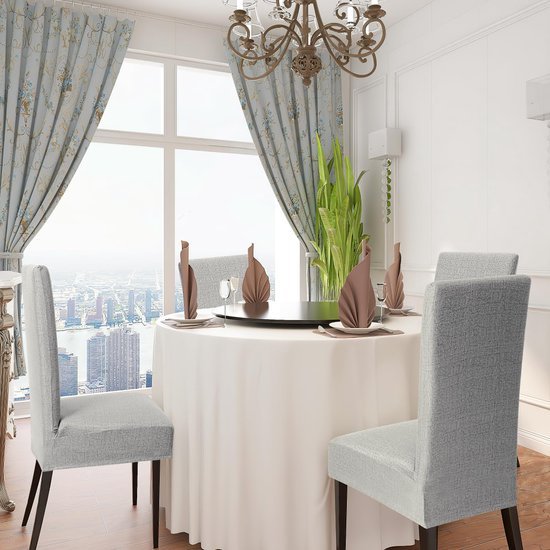 Unyqoos ® Elegant Stretchbare Stoelhoezen Set van 4 voor Diverse Interieurs, Wasbaar en Afneembaar