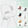 Unyqoos ® Universele Stretch Stoelhoezen voor Verschillende Gelegenheden, Set van 4, Bruin, Maat L