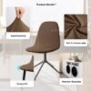 Unyqoos ® Universele Stretch Stoelhoezen voor Verschillende Gelegenheden, Set van 4, Bruin, Maat L
