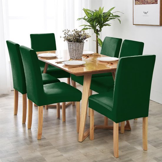 Unyqoos ® Set van 4 Luxe Fluweel Stretch Stoelhoezen voor Diverse Gelegenheden en Stoeltypes