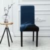 Unyqoos ® Set van Vier Luxe Fluwelen Stoelhoezen voor Diverse Gelegenheden in Koningsblauw