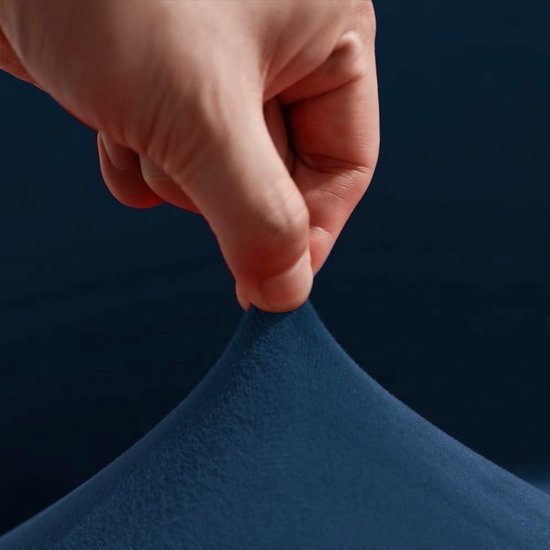 Unyqoos ® Set van Vier Luxe Fluwelen Stoelhoezen voor Diverse Gelegenheden in Koningsblauw