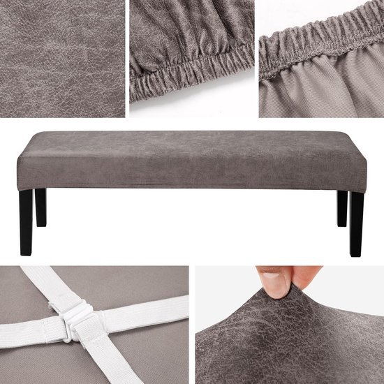 Unyqoos ® Elastische Beschermhoes voor Eetkamerbank met Suède Look