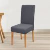 Unyqoos ® Waterafstotende Stretch Stoelhoezen voor Eetkamerstoelen - Set van Vier in Elegant Grijs