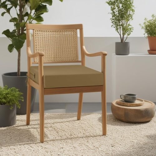 Unyqoos ® Waterdichte Zit- en Rugkussens voor Buitenmeubels, Set van 2, Met Lichtechte Eigenschappen, Bruin, 50 x 50 cm