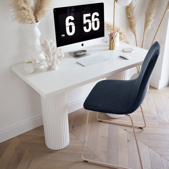 Unyqoos ® Stretchy Jacquard Stoelhoezen Set van 6 voor Eetkamerstoelen, Bruiloften en Feesten