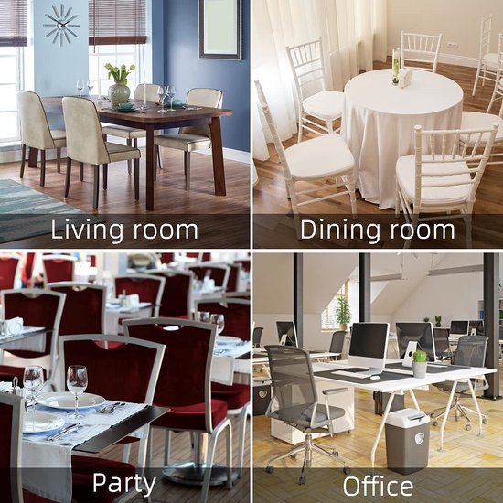 Unyqoos® Set van 6 Luxe Universele Stoelhoezen voor Diverse Gelegenheden