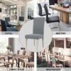 Unyqoos® Universele Elastische Stoelhoezen Set van 6 voor Diverse Gelegenheden in Lichtgrijs