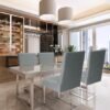 Unyqoos ® Universele Stretch Stoelhoezen voor Eetkamer, Set van 4, Afneembaar en Wasbaar, Donkergrijs