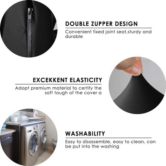 Unyqoos ® Bureaustoelhoes voor Modern Interieur met Elastische en Wasbare Stof