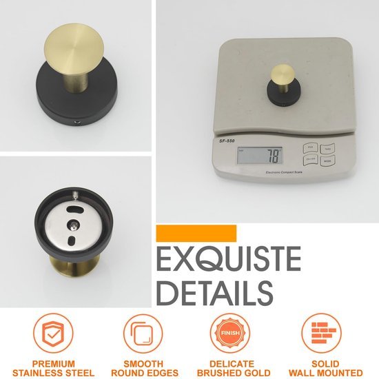 550x550-27470.jpg Unyqoos® Stijlvolle en stevige wandhaken set voor badkamer en kledingopslag