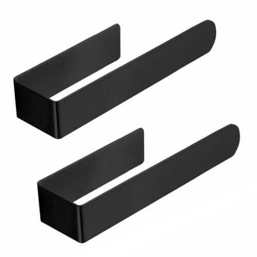 Unyqoos® Zelfklevende zwarte handdoekhouders set van 2 voor badkamer en keuken