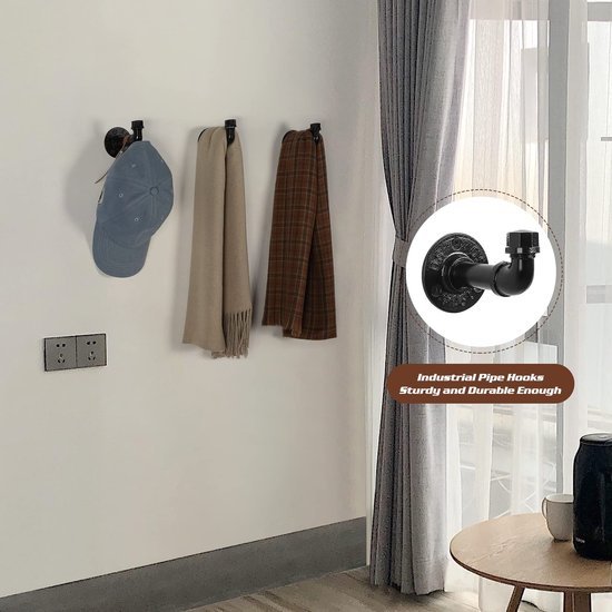 Unyqoos® Complete set van badkameraccessoires met industriële look voor een moderne inrichting