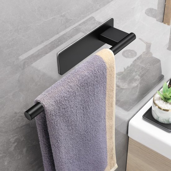 Unyqoos® Zelfklevende handdoekhouder van roestvrij staal voor badkamer en keuken