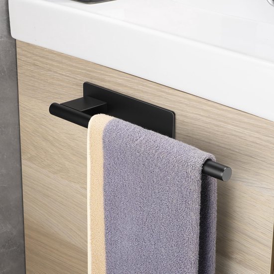 Unyqoos® Zelfklevende handdoekhouder van roestvrij staal voor badkamer en keuken