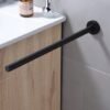 Unyqoos® Stijlvolle zwarte handdoekhouder voor wandmontage, roestvrij staal, ideaal voor badkamer en keuken