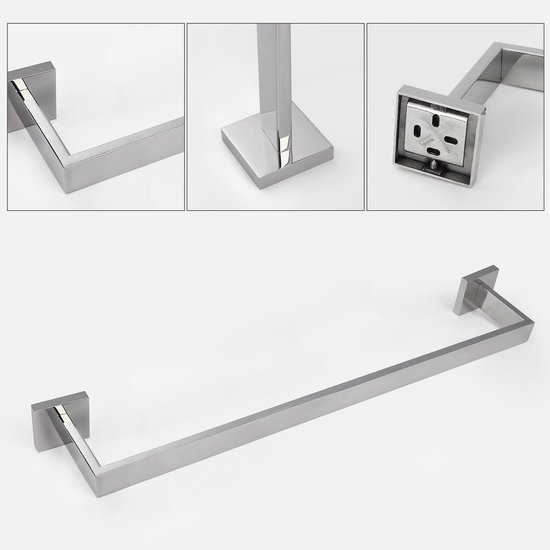 Unyqoos® Roestvrijstalen handdoekhouder voor badkamer en keuken met modern design