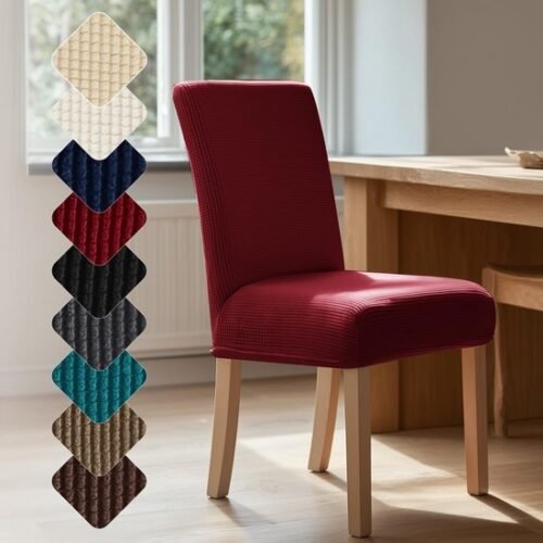 Unyqoos® Elastische stoelhoezen set van 2 voor eetkamer en woonkamer decoratie