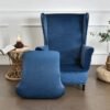 Unyqoos® Elastische en stijlvolle tweedelige hoes voor oorfauteuil met arm- en rugleuning